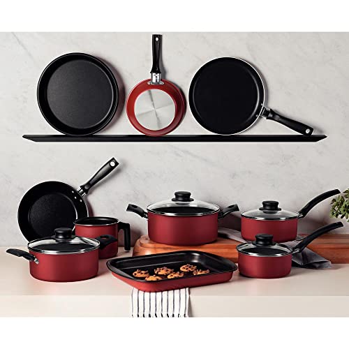 Jogo 10 Peças de Panelas Antiaderente - Vermelho - Image 2