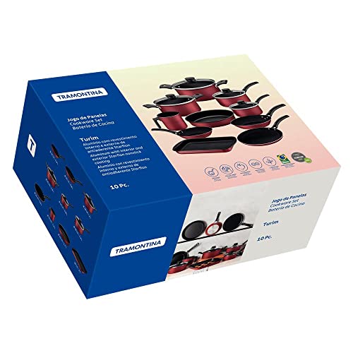 Jogo 10 Peças de Panelas Antiaderente - Vermelho - Image 3
