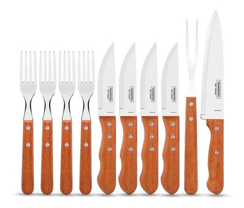 Kit Churrasco 10 Peças - Inox Cabo Madeira - Image 2